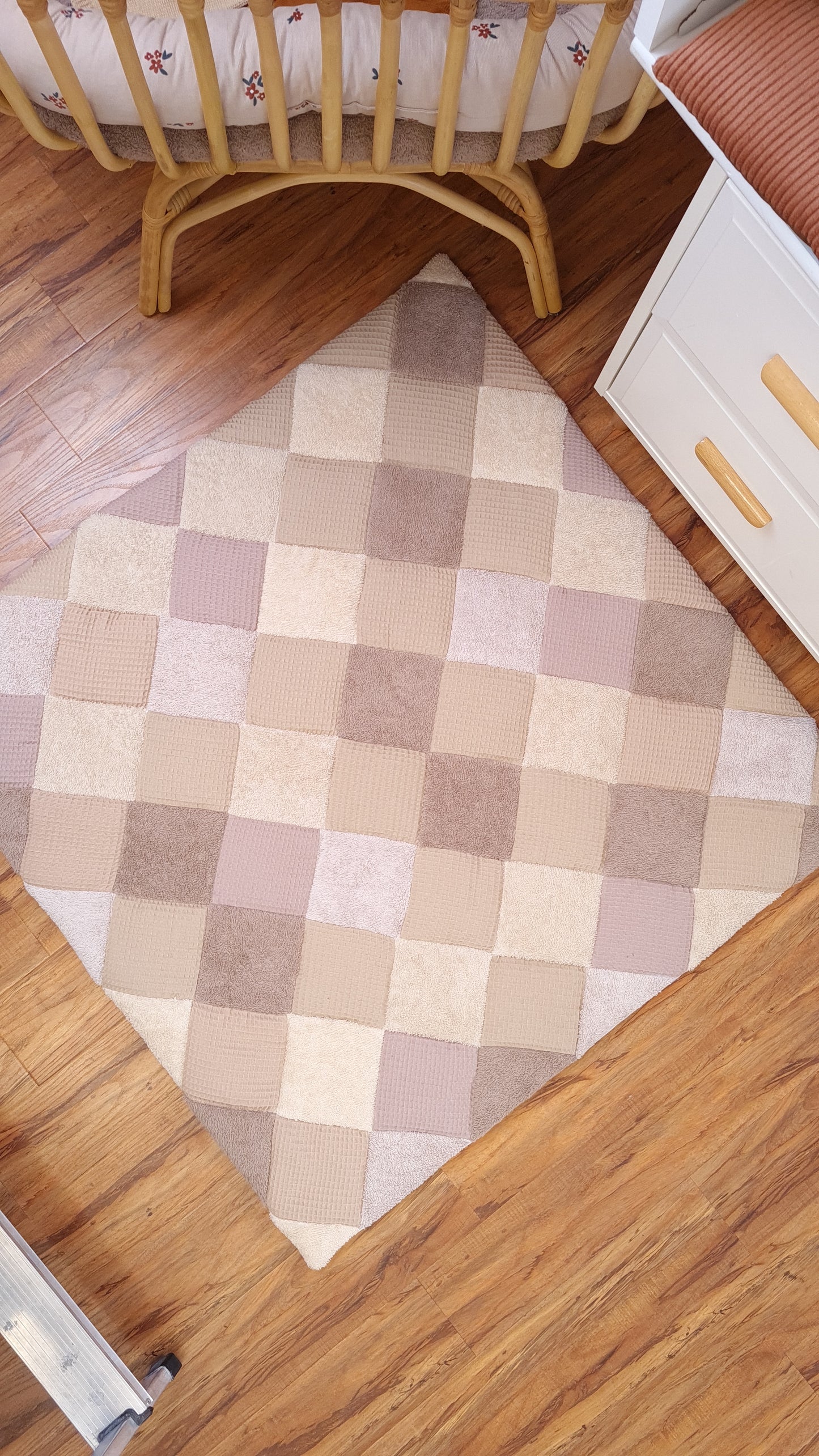 Krabbeldecke Patchwork Beige