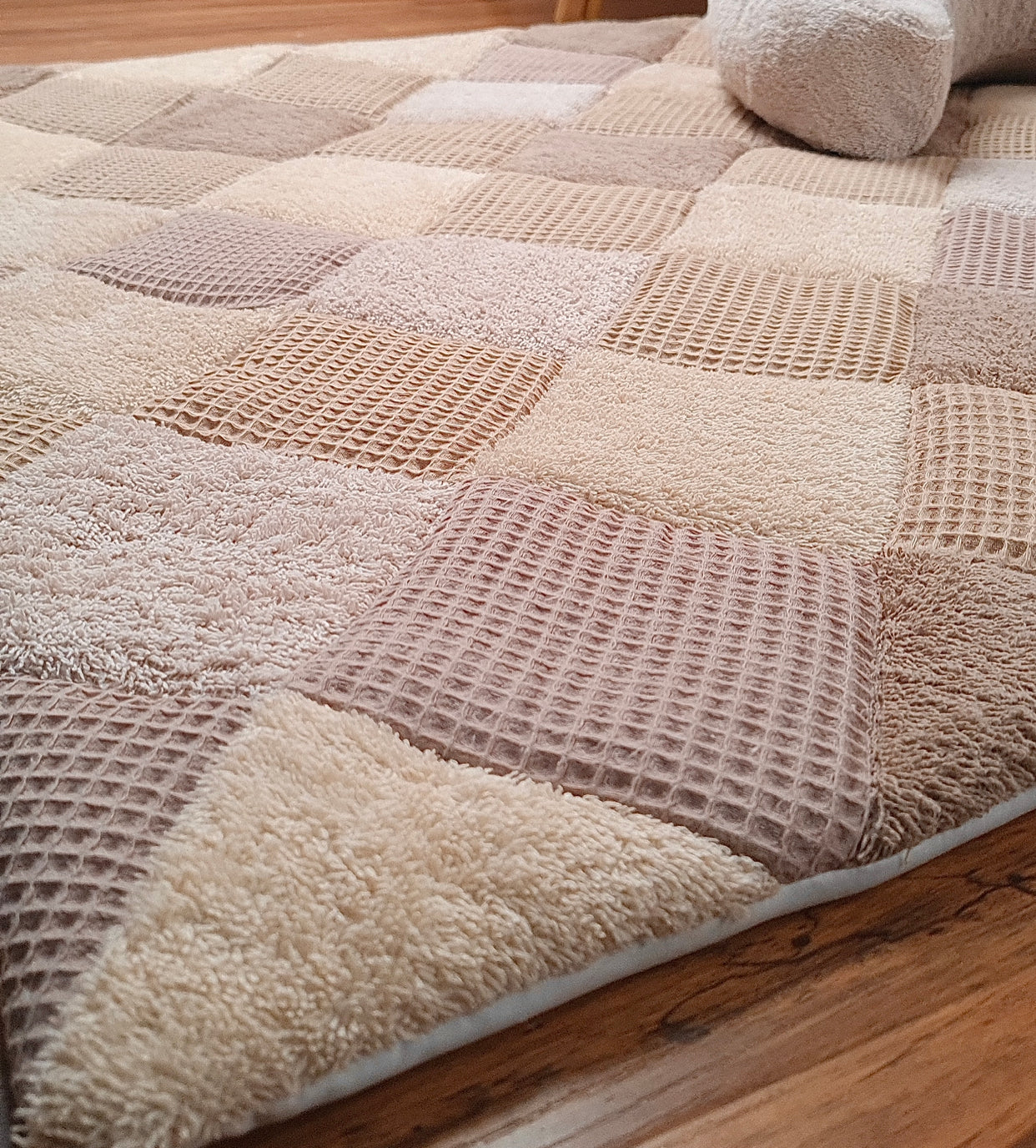 Krabbeldecke Patchwork Beige