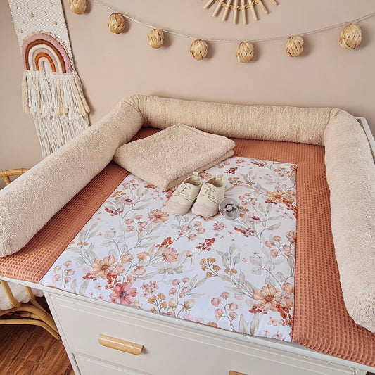 Changing mat Vintage Meadow / Waffle Peach