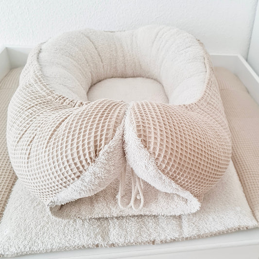 Baby nest beige / terry cloth natural