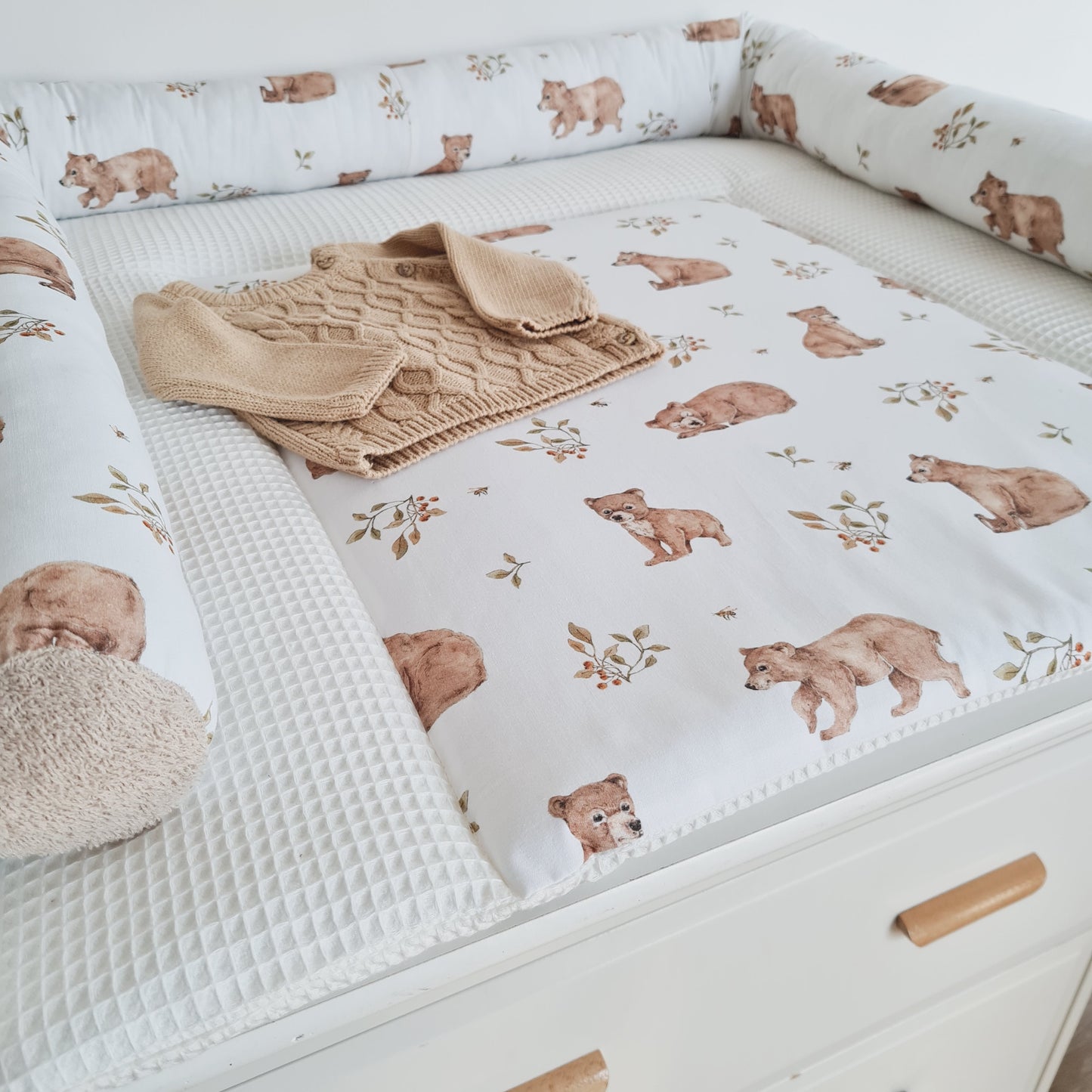 Wickelauflage Bear Creme 76x76cm