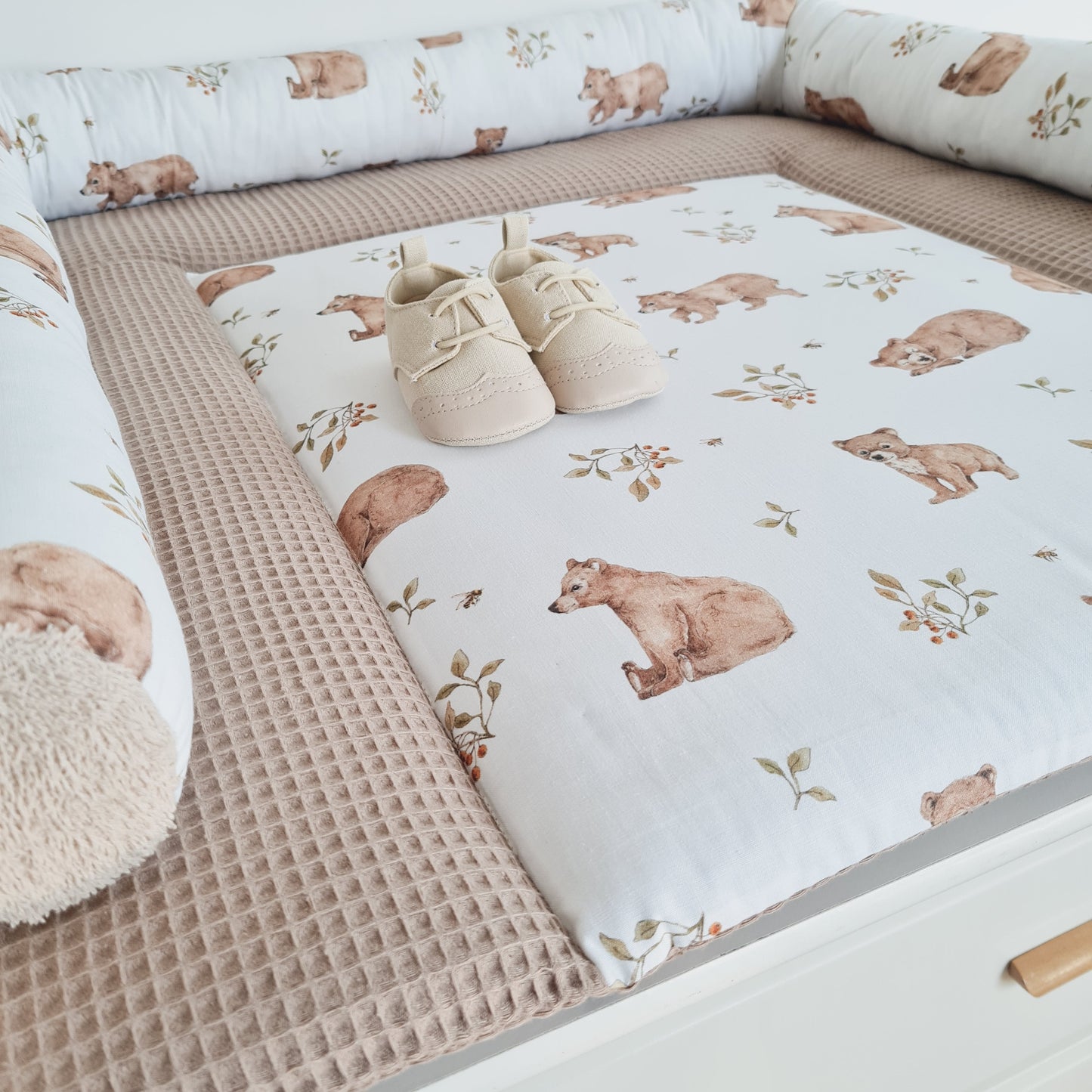 Changing mat Bear light brown 76x76cm