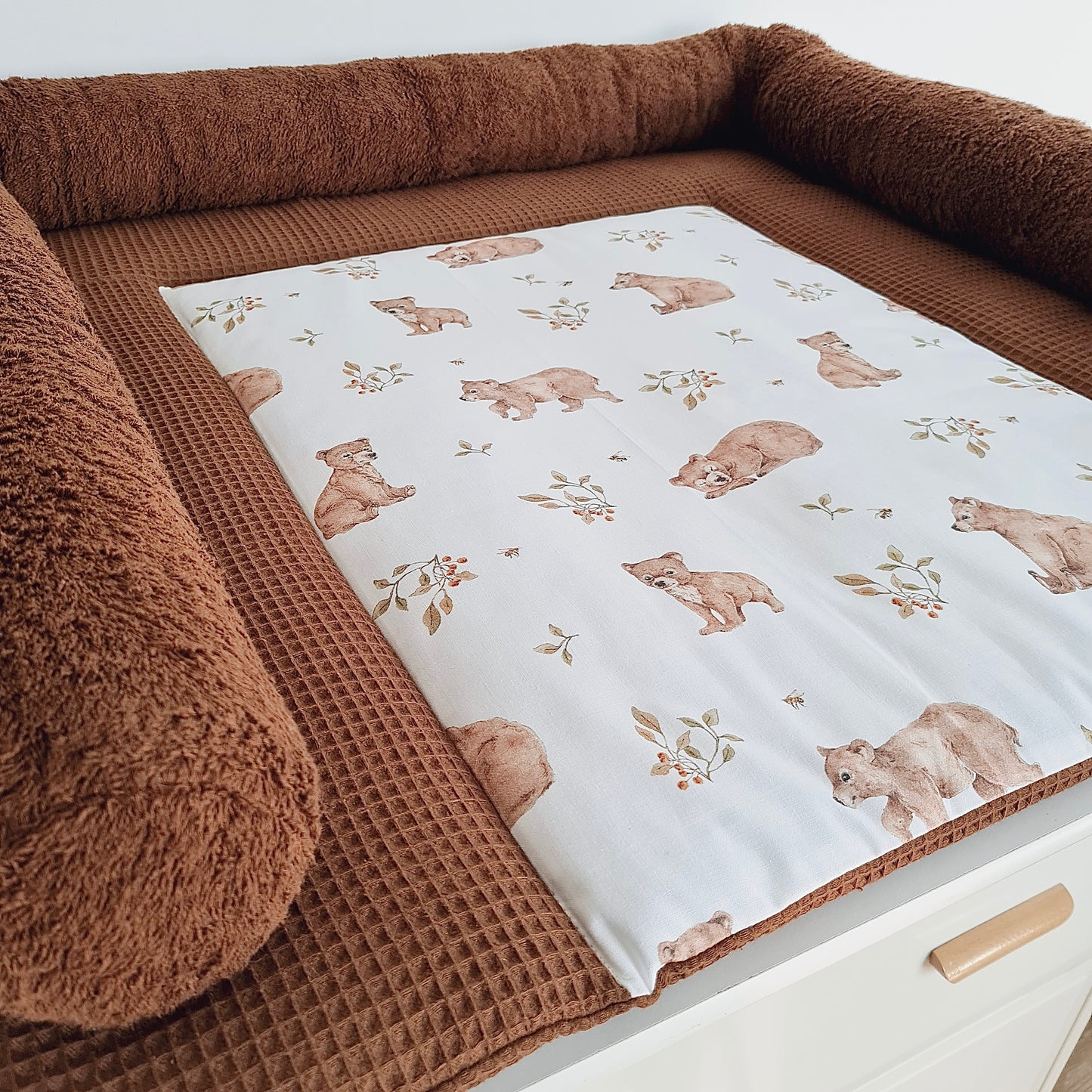 Bear changing mat brown