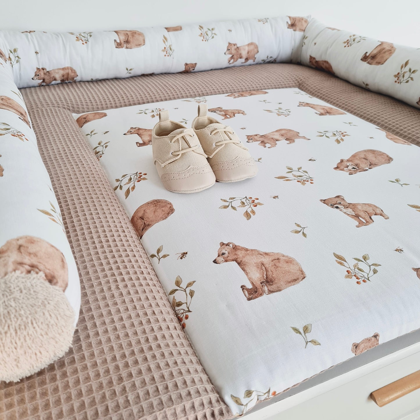 Changing mat Bear light brown